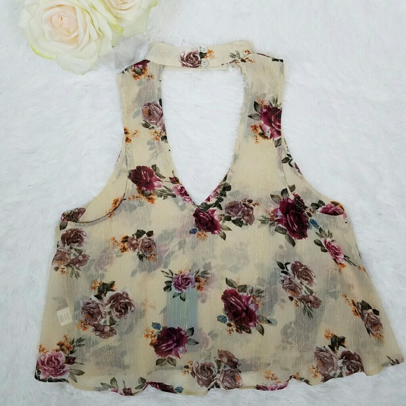 Show Me Your Mumu Casey Choker Crop Top Top - Picture 2 of 6